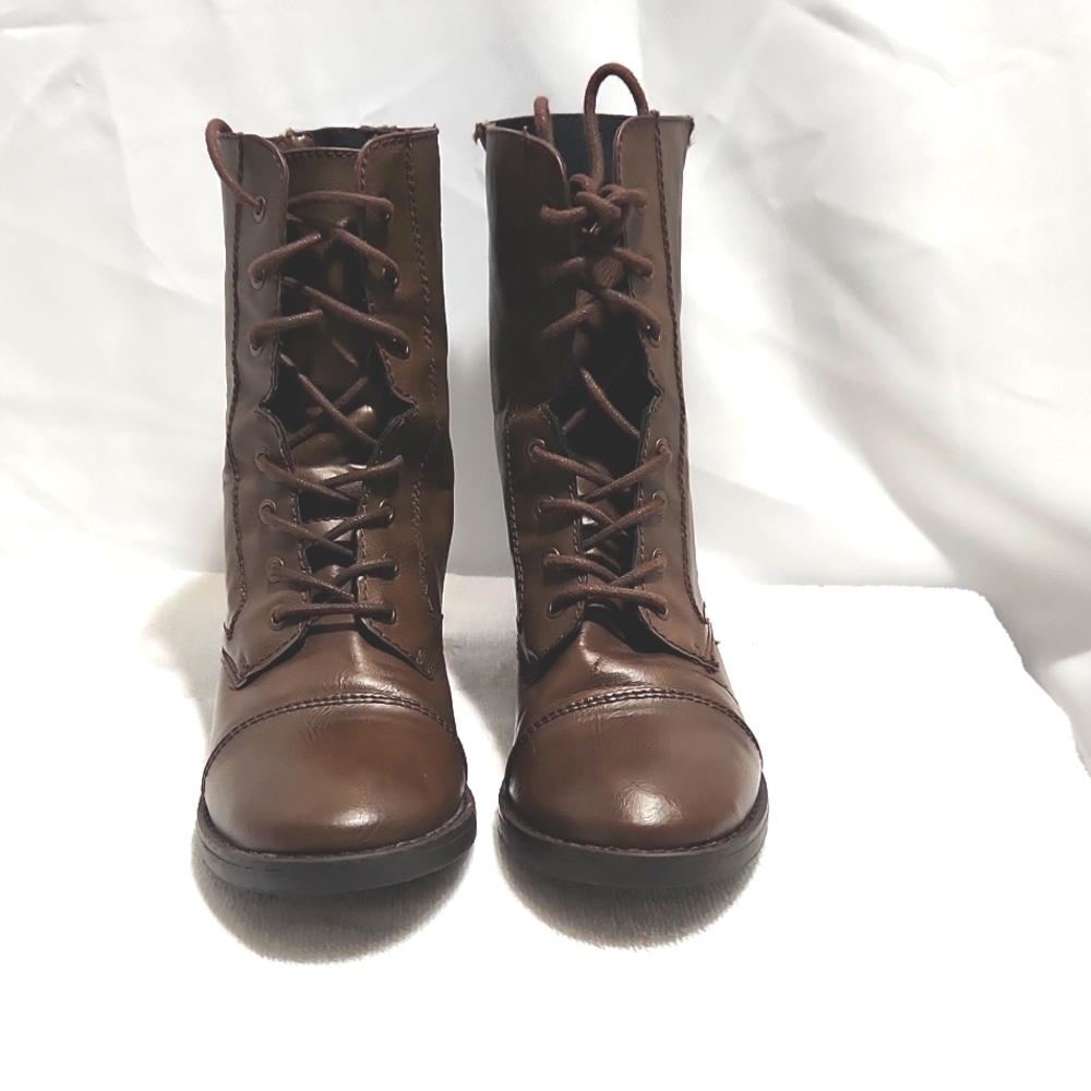 BOGO WOMEN'S NADINE BROWN COMBAT BOOTS SIZE 7